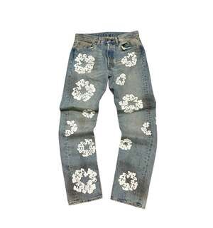Denim Tears x Levi's Cotton Wreath 501 Jeans Light Wash